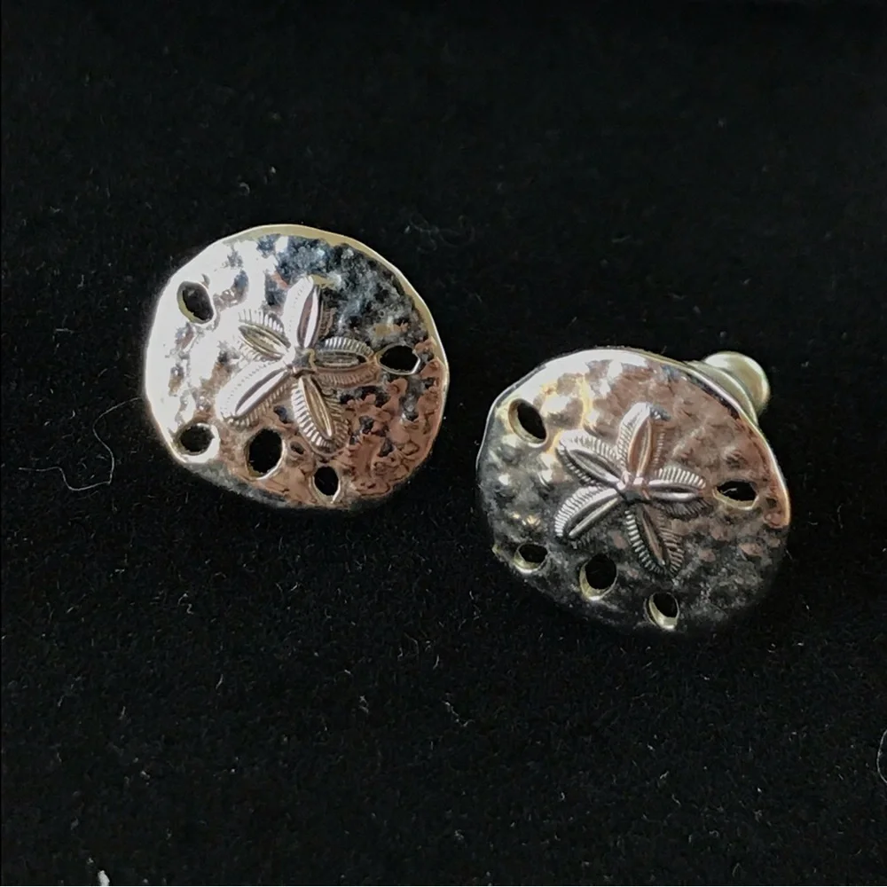 Lot of 3 metal vintage earrings-nature inspired designs - Picture 4 of 6